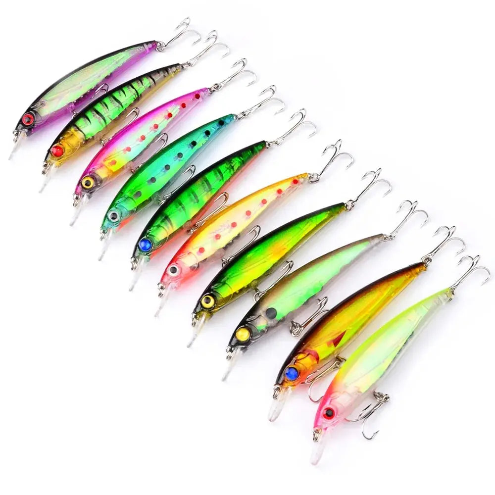 Fishing rod bank bag-Lureswholesale® 11cm 13.4g 10 Colors Bionic Fishing Minnow Lures