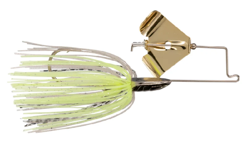 Fishing line smooth hold-Buckeye Buzzerk Buzzbait 3/8 Spot Remover Gold Blade