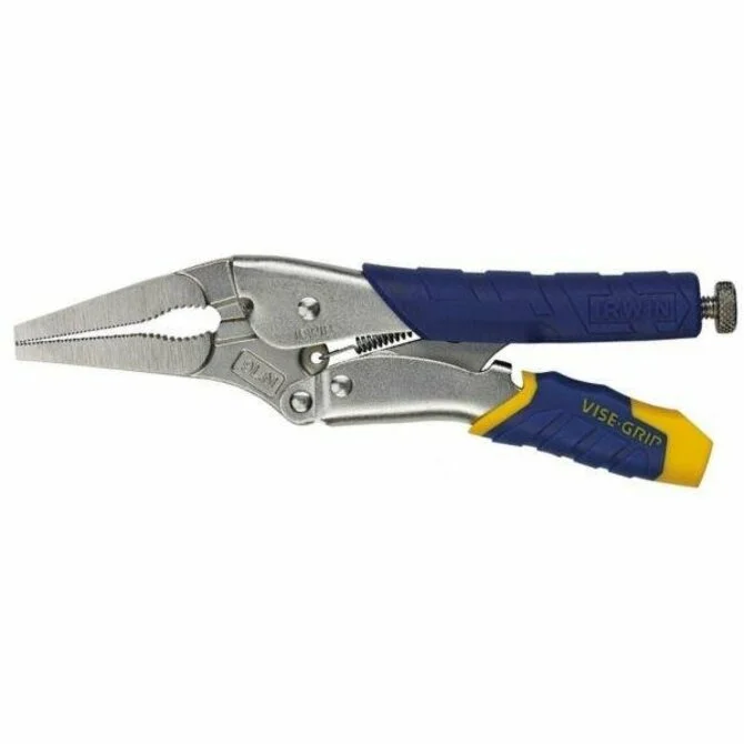 Fishing line cast hold-Irwin - Fast Release Long Nose Locking Pliers w/Wire Cuitter