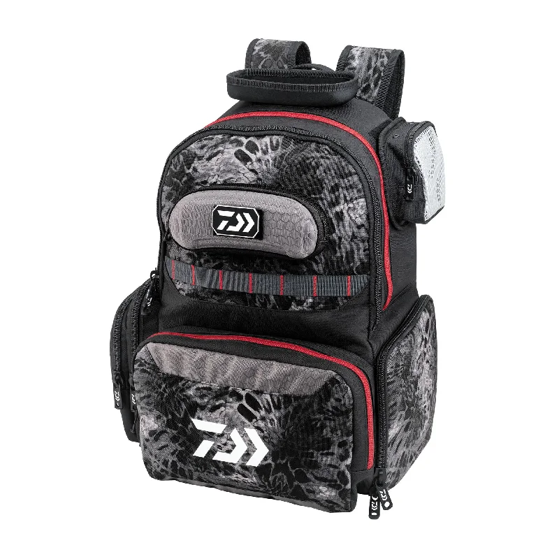 Fishing tackle carry bag-Daiwa D-VEC Tactical Backpack - Black/Red