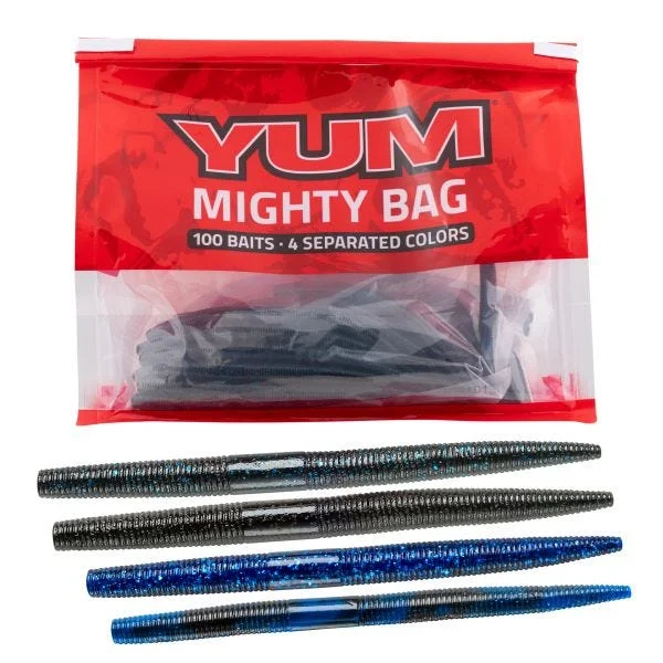 Fishing reel high hold-Yum Dinger 5" Mighty Bag Black Water Specials Qty 100