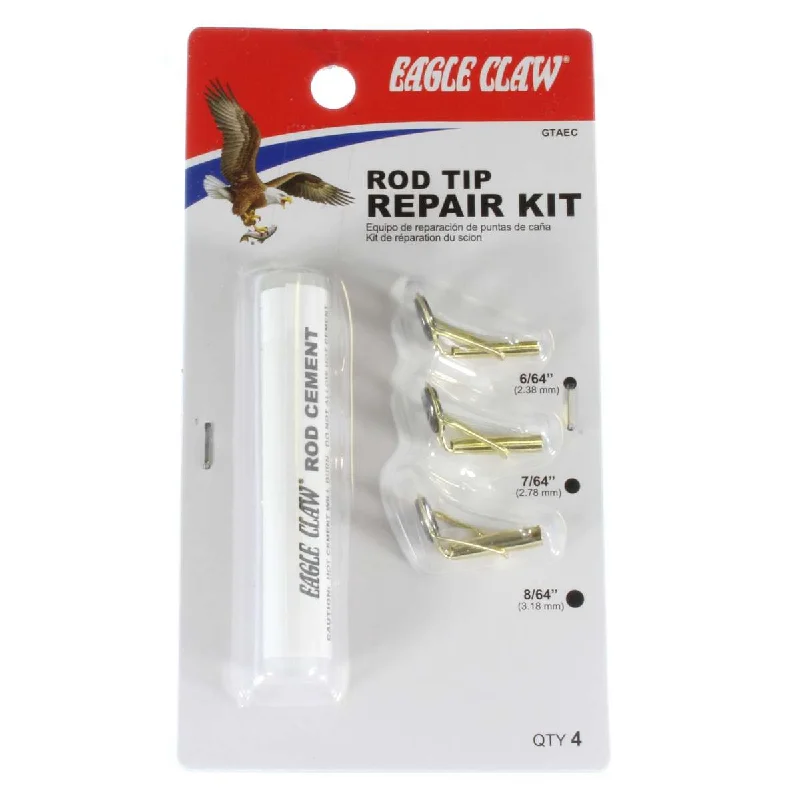 Fishing rod surf strap-Eagle Claw Rod Tip Repair Kit Gold GTAEC