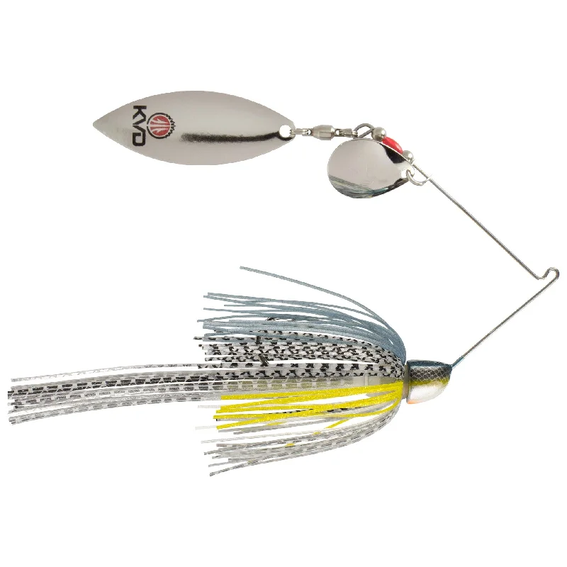 Fishing line spool control-Strike King Finesse KVD Spinnerbait 3/8oz Chrome Sexy Shad