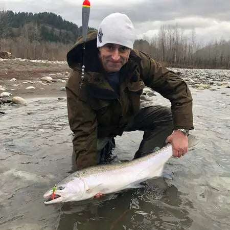 Fishing line high hold-Guided Steelhead Fishing Trip