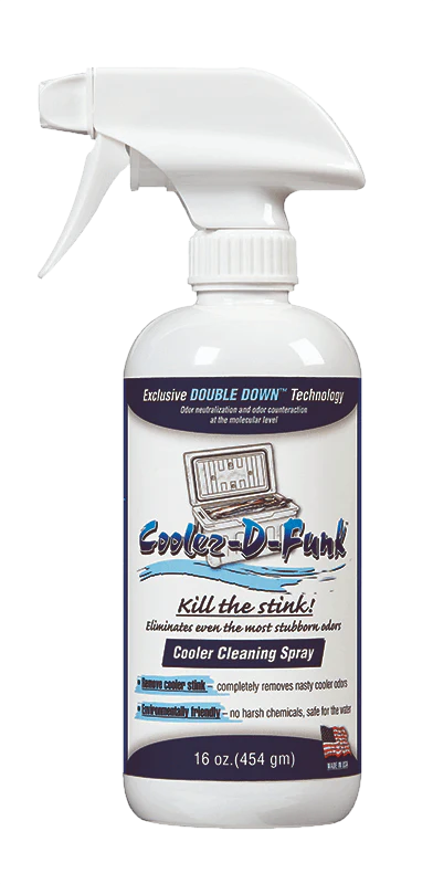 Fishing line knot hold-Cooler-D-Funk Cooler Cleaning Spray 16 Ounce