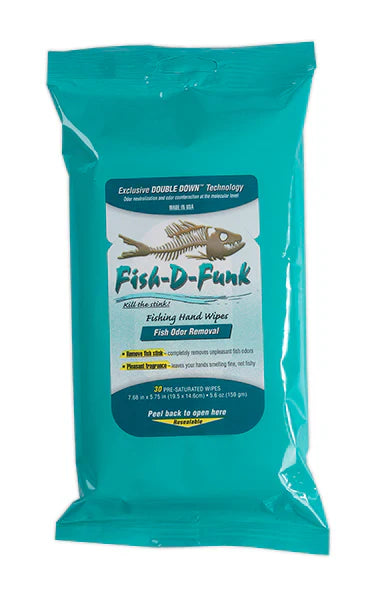 Fishing tackle rigid strap-Ardent Fish D-Funk Odor Removal Wipes