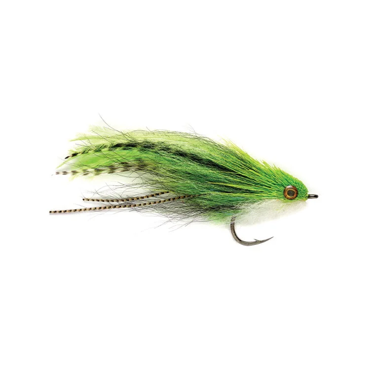 Fishing rod pier bag-Baitfish Burnt Chartreuse Flies