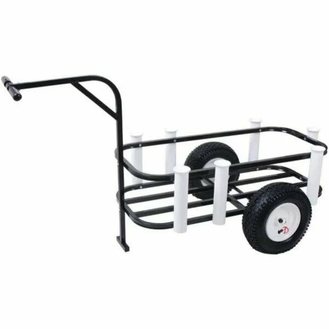 Fishing reel high stability-Sea Striker - Beach Runner Deluxe Fishing Cart with Pneumatic Wheels